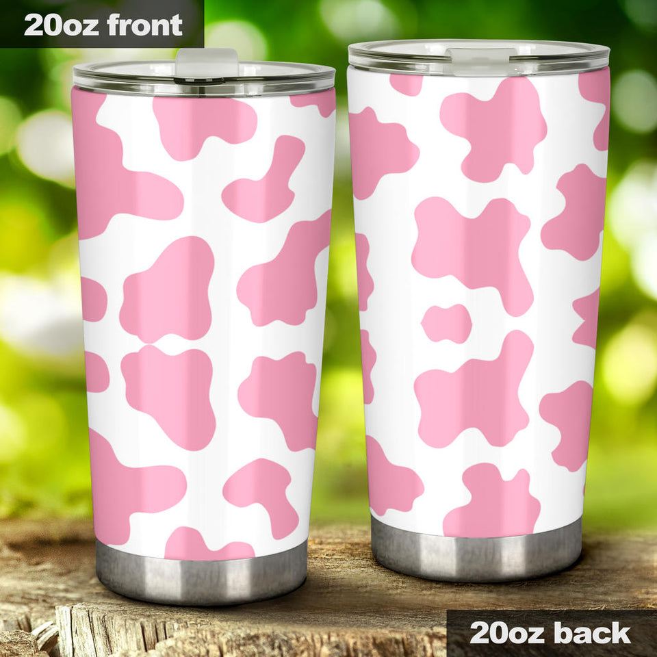 Pink Cow Skin Pattern Tumbler