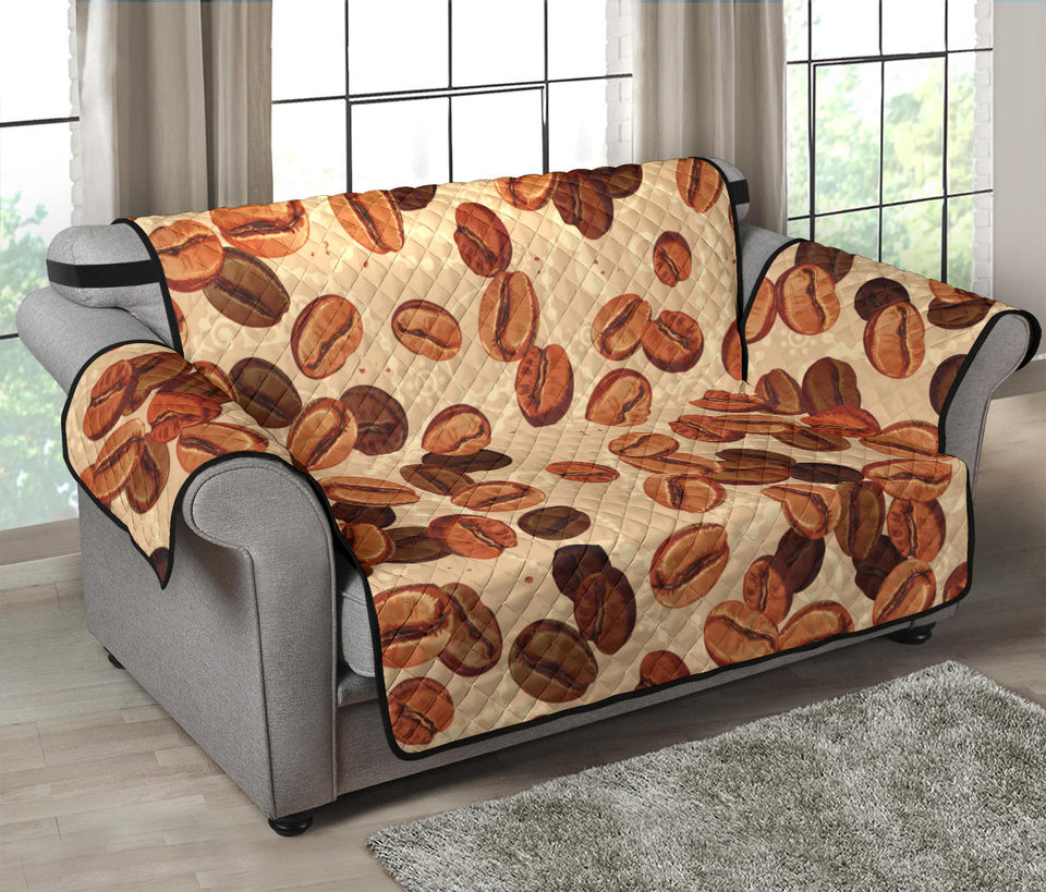 Coffee Bean Pattern Loveseat Couch Cover Protector