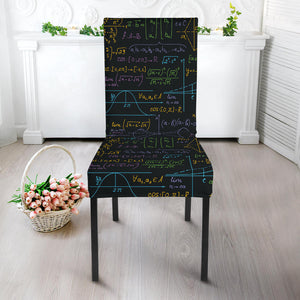 Math Pattern Print Design 01 Dining Chair Slipcover