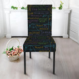 Math Pattern Print Design 01 Dining Chair Slipcover