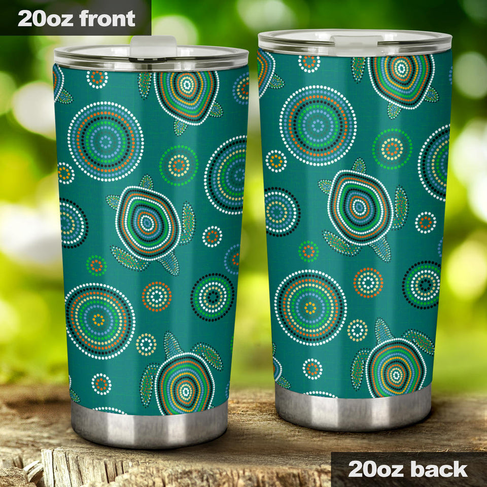 Sea Turtle Aboriginal Pattern Tumbler