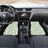 Green Peas Pattern Print Design 04 Front Car Mats