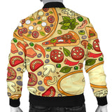 Pizza Pattern Background Men Bomber Jacket