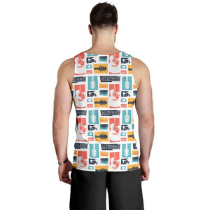 Guitar Pattern Background Men Tank Top