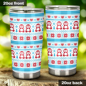 Penguin Sweater Printed Pattern Tumbler