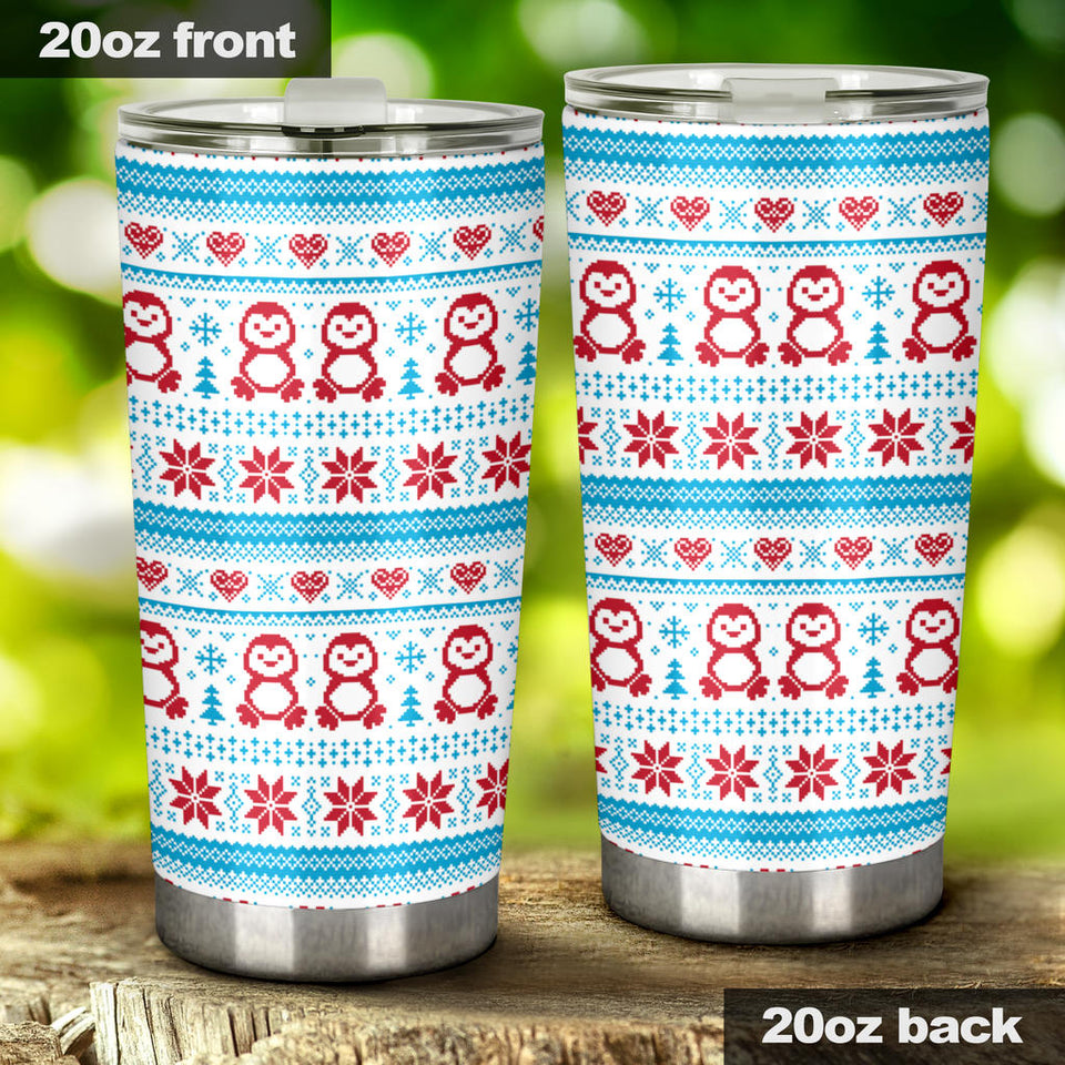 Penguin Sweater Printed Pattern Tumbler