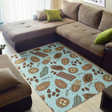 Hand Drawn Cocoa Pattern Area Rug