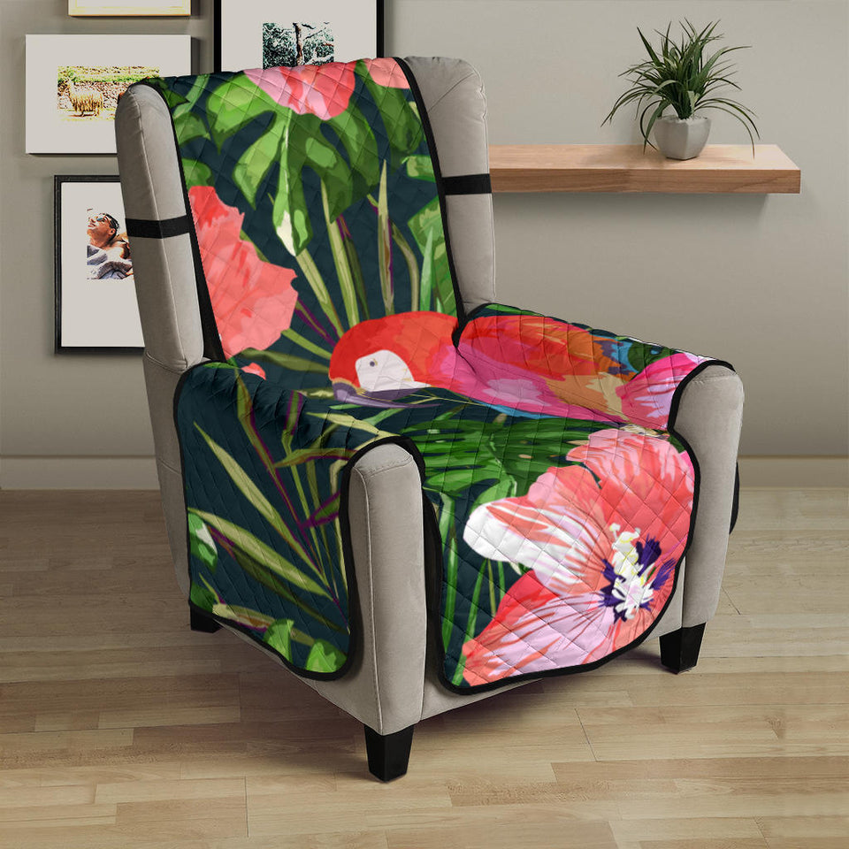 Parrot Leaves Pattern Chair Cover Protector