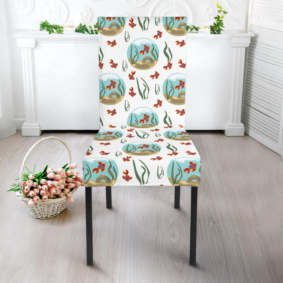 Goldfish Pattern Print Design 01 Dining Chair Slipcover
