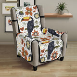 Toucan Flower Pattern Chair Cover Protector