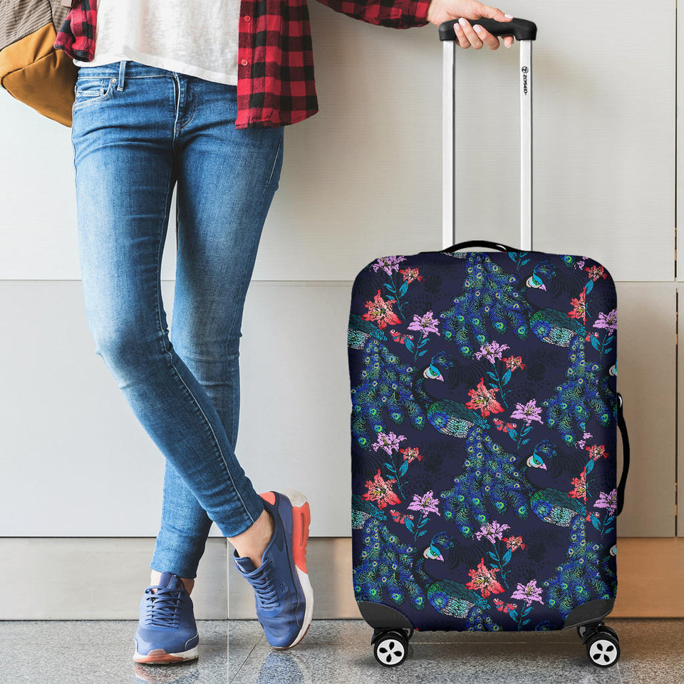 Peacock Feather Pattern Luggage Covers