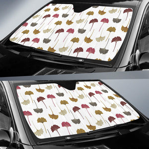 Autamn Ginkgo Leaves Pattern Car Sun Shade