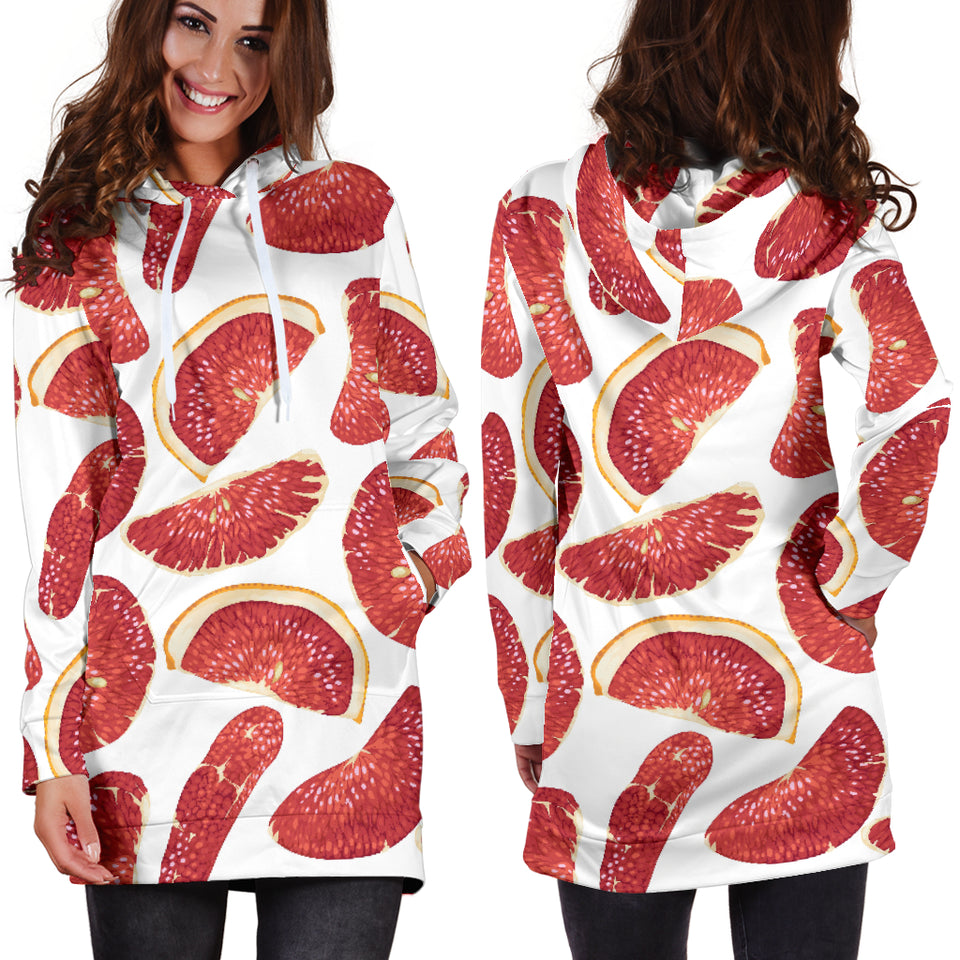 Grapefruit Pattern Women Hoodie Dress