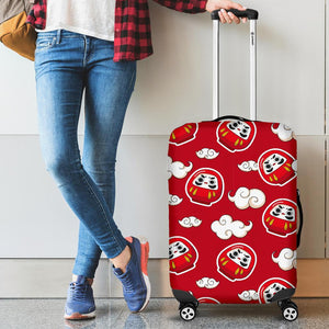 Red Daruma Cloud Pattern Cabin Suitcases