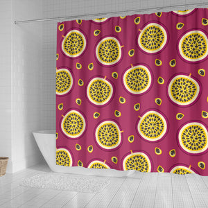 Sliced Passion Fruit Pattern Shower Curtain Fulfilled In US