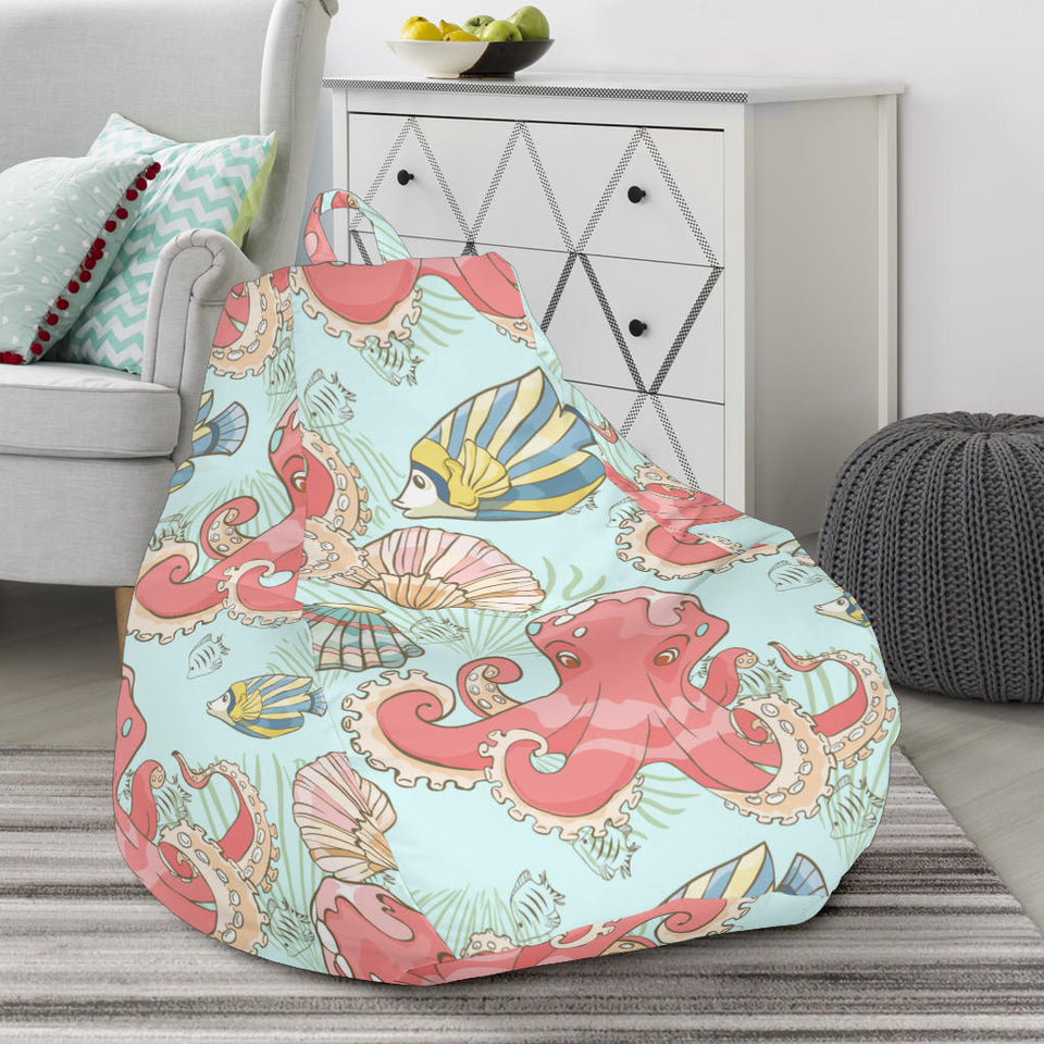 Octopus Fish Shell Pattern Bean Bag Cover