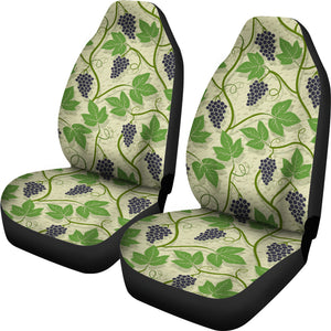 Grape Leaves Pattern Universal Fit Car Seat Covers