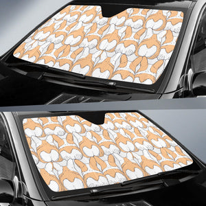 Corgi Bum Pattern Car Sun Shade