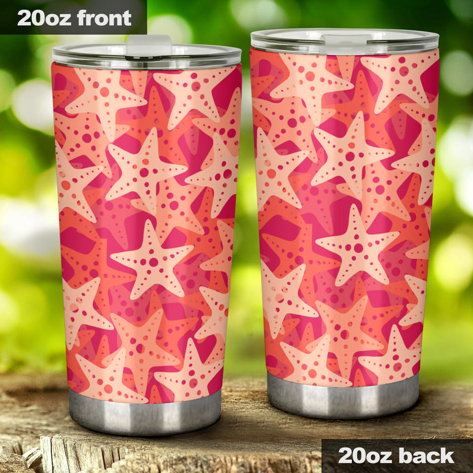 Starfish Red Theme Pattern Tumbler