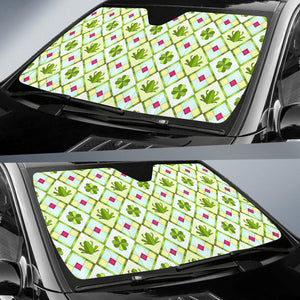 Frog Clover leaves Pattern Car Sun Shade