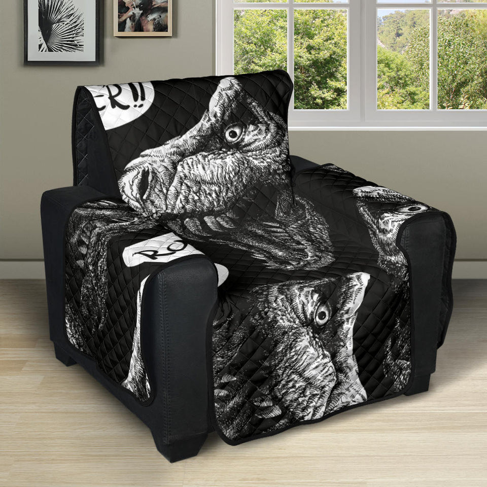 Dinosaur T-rex Head Pattern Recliner Cover Protector