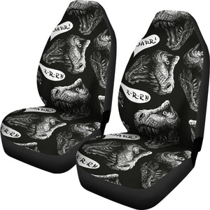 Dinosaur T-rex Head Pattern Universal Fit Car Seat Covers