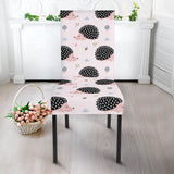 Hedgehog Pattern Print Design 04 Dining Chair Slipcover