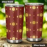 Sun Pattern Red Background Tumbler