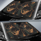 Monkey Pattern Black Background Car Sun Shade