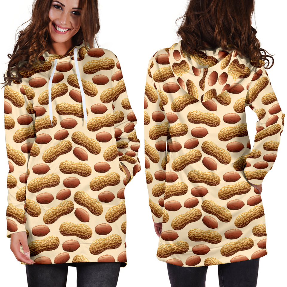 Peanut Pattern Women Hoodie Dress