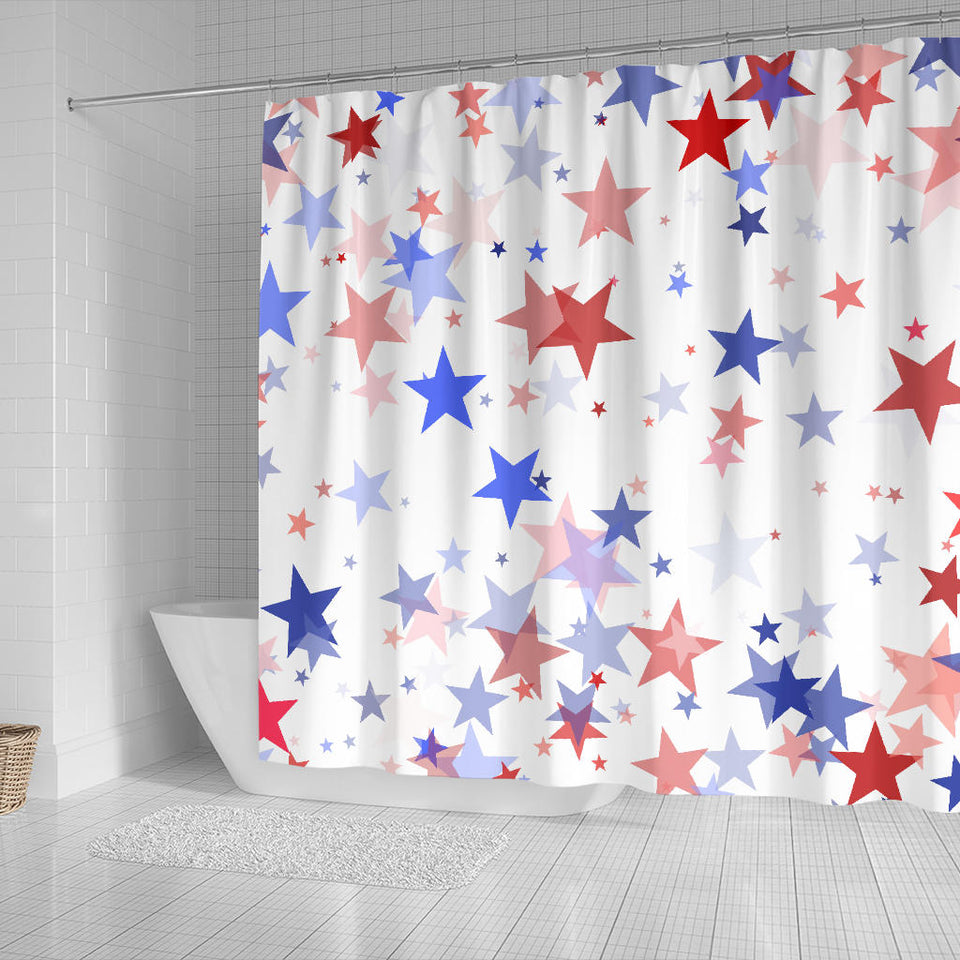 USA Star Pattern Shower Curtain Fulfilled In US