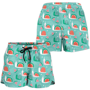 Snail Pattern Print Design 01 Women Shorts