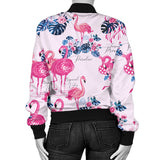 Flamingo Pink Pattern Women Bomber Jacket