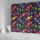 Candy Star Pattern Shower Curtain Fulfilled In US