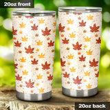 Red and Orange Maple Leaves Pattern Tumbler