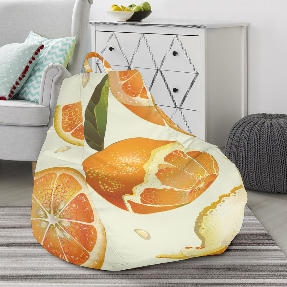 Orange Pattern Bean Bag Cover