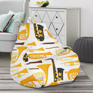 Saxophone Theme Pattern Bean Bag Cover