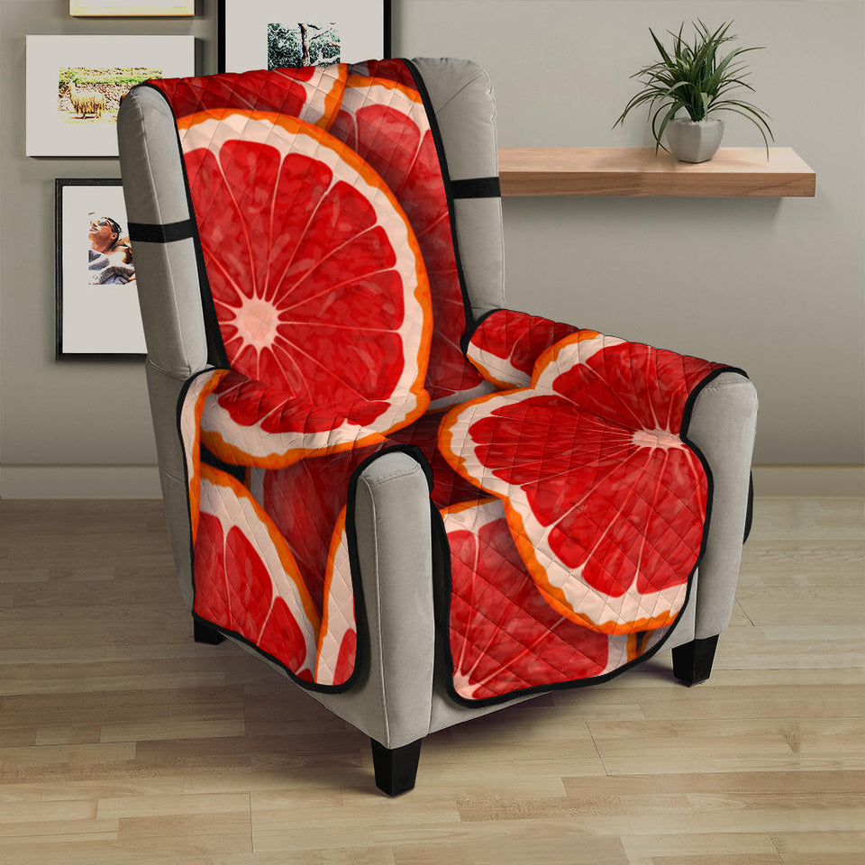 Sliced Grapefruit Pattern Background Chair Cover Protector