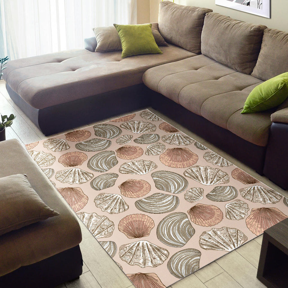 Shell Pattern Background Area Rug