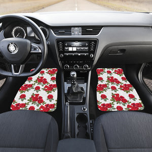 Rose Pattern Print Design 05 Front and Back Car Mats