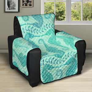 Seahorse Green Pattern Recliner Cover Protector