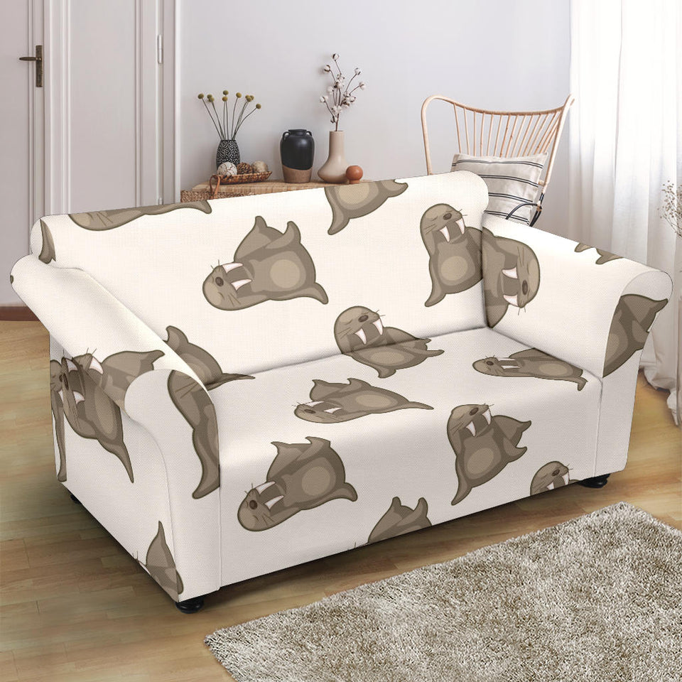 Sea Lion Pattern Loveseat Couch Slipcover