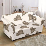 Sea Lion Pattern Loveseat Couch Slipcover