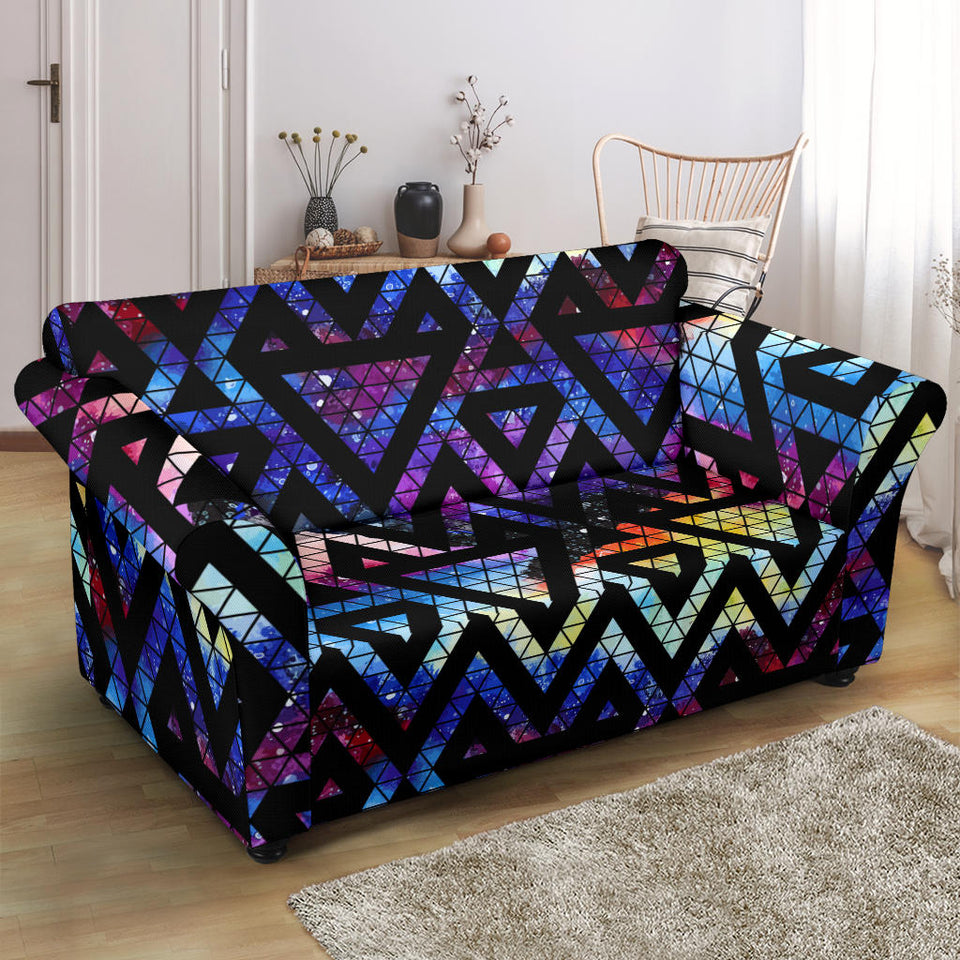 Space Colorful Tribal Galaxy Pattern Loveseat Couch Slipcover