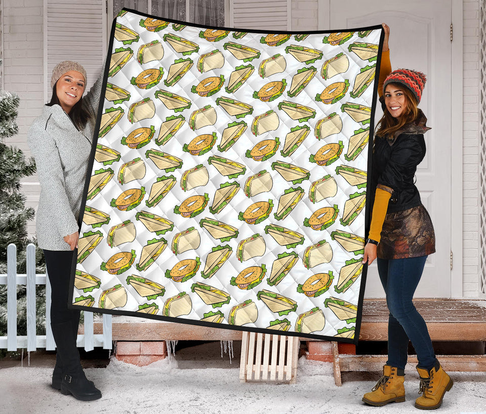 Sandwich Pattern Print Design 05 Premium Quilt