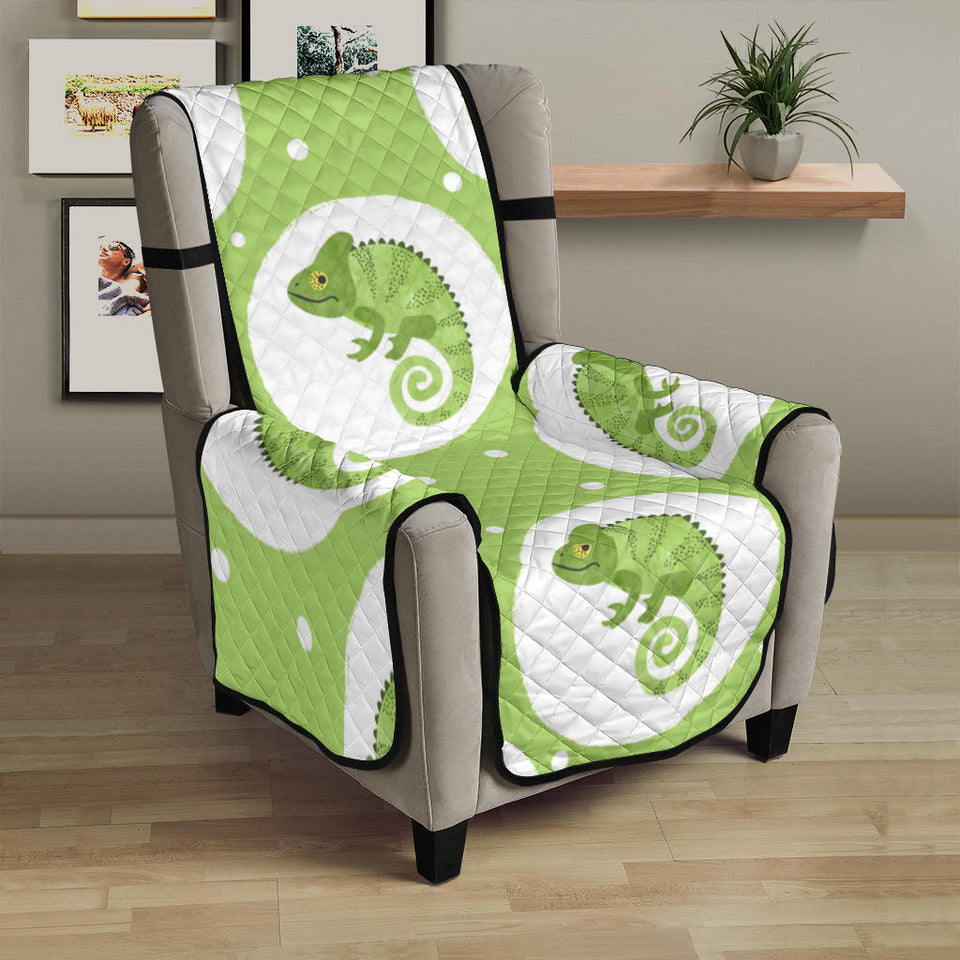 Chameleon Lizard Circle Pattern Chair Cover Protector