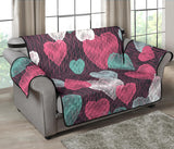 Decorative Heart Pattern Loveseat Couch Cover Protector