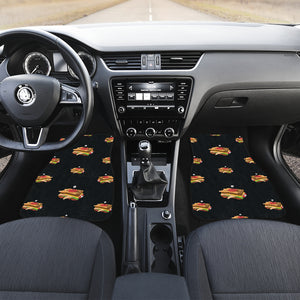 Sandwich Pattern Print Design 03 Front and Back Car Mats