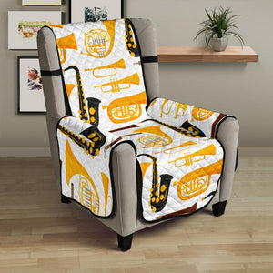 Saxophone Theme Pattern Chair Cover Protector