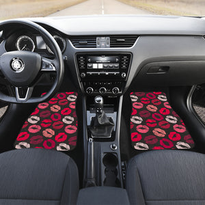 Lips Pattern Print Design 02 Front and Back Car Mats